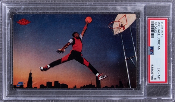1985 Nike Michael Jordan Promo Card - PSA EX-MT 6